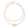 Chic Multi Layer Necklace Featuring High Quality Metal Sequins And Imitation Pearls Ideal For Trendy Occasions