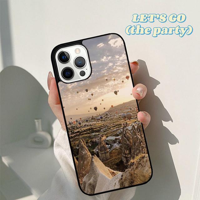Herbst Heißluftballon Reise Berg Handyhülle Cover für iPhone 17 Air 16 16e 15 12 11 13 14 Pro Max Plus Coque