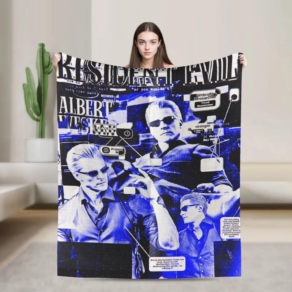 Warm Soft Flannel Throw Blanket for Kids and Adults Travel Blanket with Cool Prints of Resident Evil Umbrella Corporation Aesthe