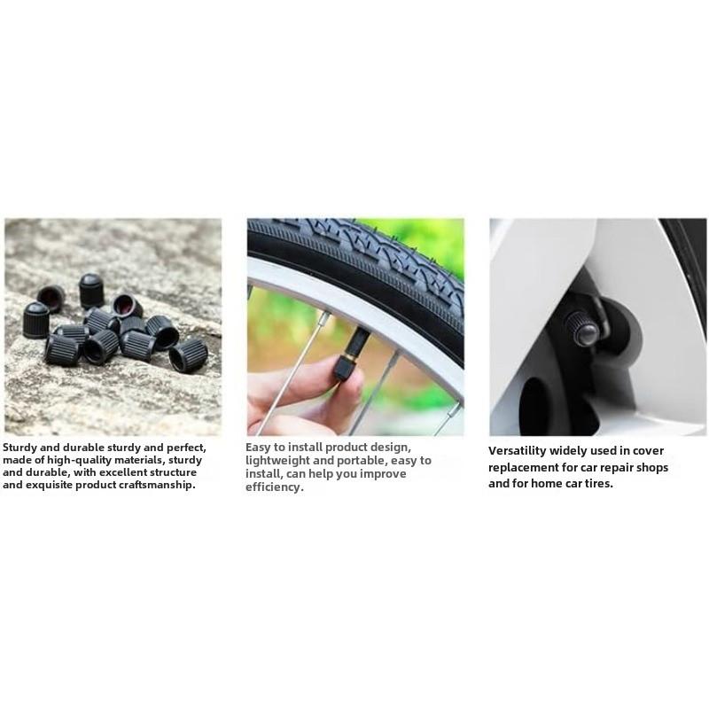 Tire Valve Caps Upgraded Version with Seal Ring, Suitable for Cars, Motorcycles, Trucks, Bicycles Black