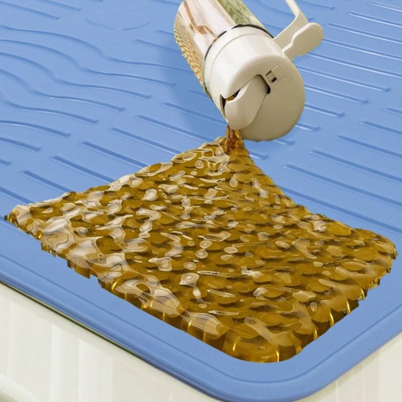 Tampa de Fogão Silicone Tampa de Fogão para Fogão Elétrico Tapete de Fogão Resistente ao Calor Tapete Grande de Secagem para Fogão de Cozinha