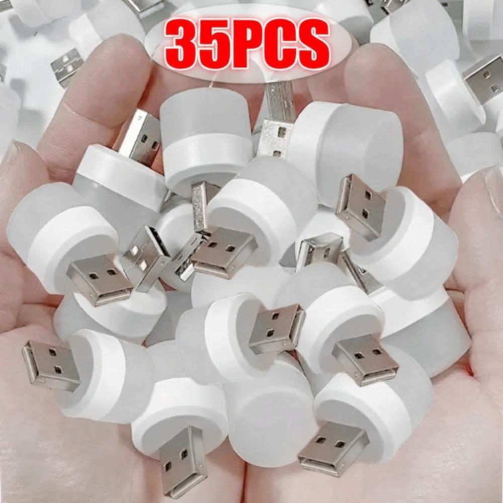 USB Plug Mini USB Night Light Warm White Mini Size Warm White Night Lamp Mobile Power Charging Eye Protection LED Night Lamp