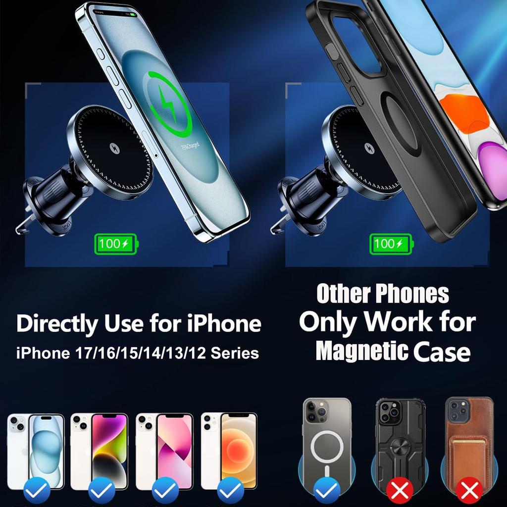 Trending Product Air Vent Car Phone Holder Magnetic Wireless Car Charger Consumer Electronics Electronic Accessories