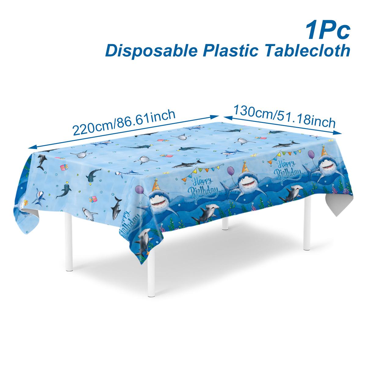 

Ocean Shark Disposable Plastic Tablecloth Birthday Party Decor Kids Birthday Party Supplies Favors Baby Shower Gender Reveal