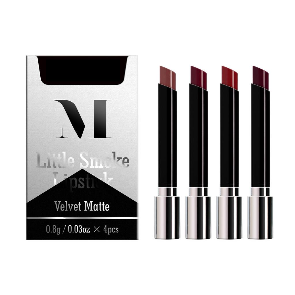 Hülle Lippenstift Nichtklebend Tasse Leicht zu Färben Röhrchen Lippenstift Viererpack Make-up Set