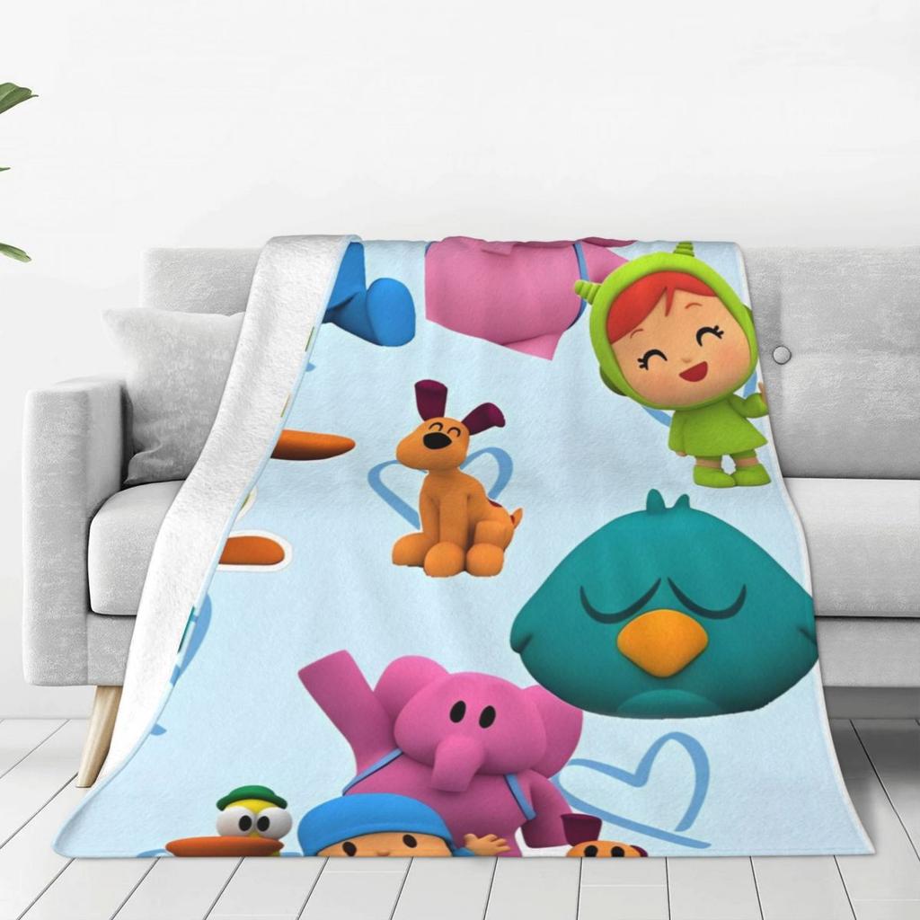 P-POCOYO Elly Pato Fred Lula Sleepy Bird (2) Blanket Quality Warm Soft Throw Blanket Spring Picnic Bedroom Novelty Bedspread