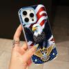 USA America Flag Jelly Double Layer Light Blue Mobile Phone Case for iPhone 17 16 15 14 13 12 11 Air Pro Max Plus Protective