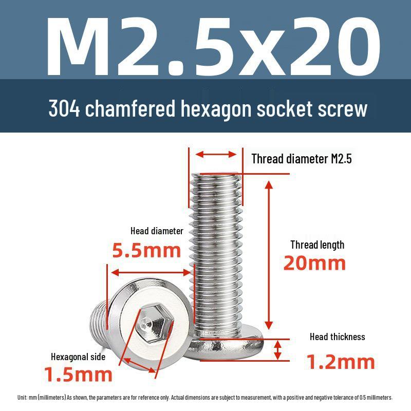 Yigu 304 Stainless Steel M2-M12 Countersunk Flat Head Hex Screw for Furniture & Cabinets