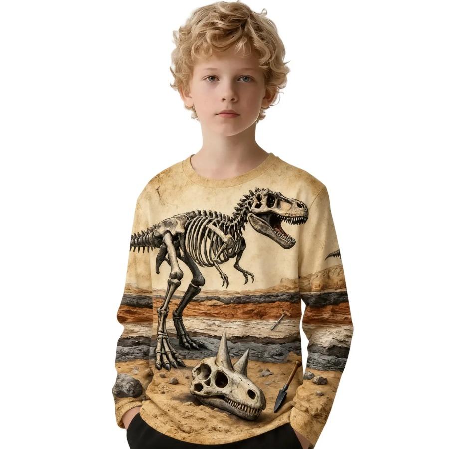 Kids Boys T-Shirt Cool Space Suit Dinosaur T Shirt Boy Clothes Summer Short Sleeve Tee Shirts Fashion Children's Clothing Tops