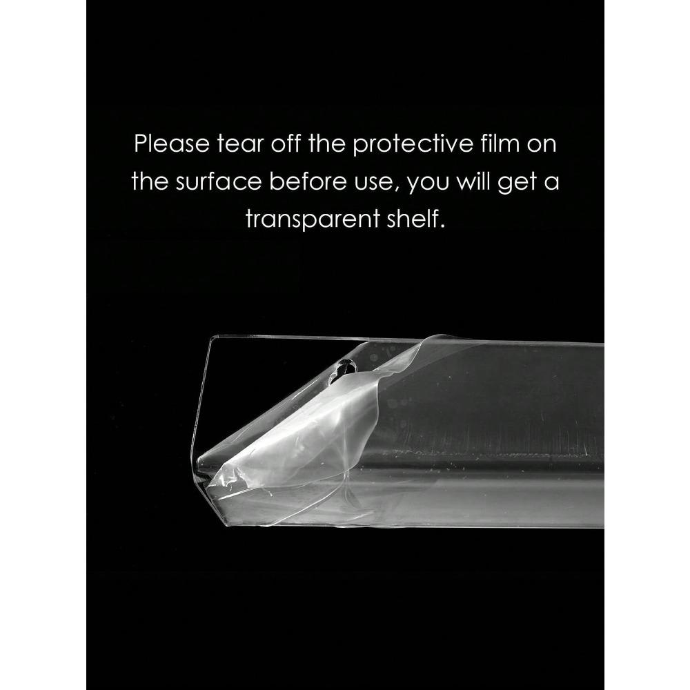 Transparent Black Vinyl Record Wall Mounted Display Rack, Acrylic Wall Mounted LP Holder with Hardware, Nail Polish Storage Organizer