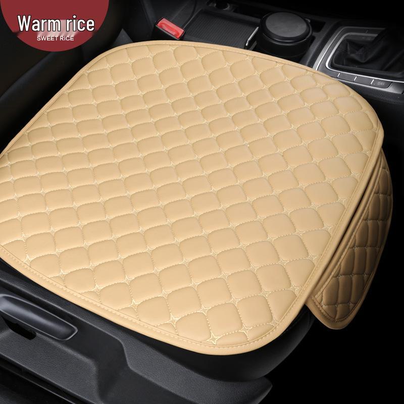 

Полностью кожаная нескользящая подушка на автомобильное сиденье (Набор из 3 предметов) - Универсальный, Без спинки, Всесезонный для пятиместных