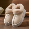 Bag heel cotton slippers, women's thick-soled velvet thickened winter cold-proof and warm cotton shoes, simple and versatile snow boots