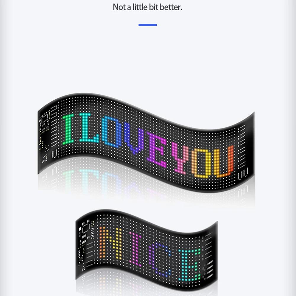 APP Control LED Display Screen Super Bright RGB Pattern Scrolling Text Animation Display IP65 Waterproof for Restaurant Car Shop