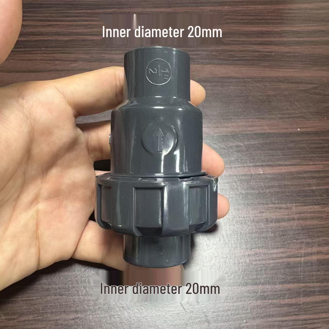 

Chemical Grade Dark Gray PVC Vertical Check Valve for Fish Tank Filter