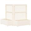 Large Planter with Trellis 2 Pcs White 143 X 143 X 133.5 Cm