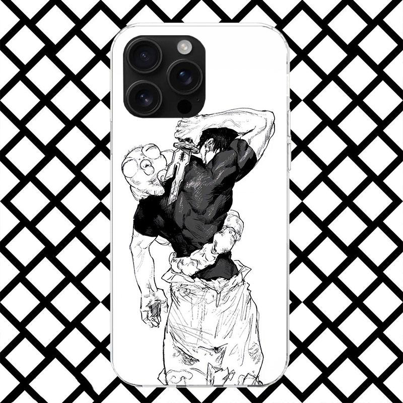 Kaisen J-Jujutsu Fushiguro Toji Handyhülle für iPhone 17 Air 16 16E 15 14 Plus 13 Mini 12 11 Pro Max 7 8 + SE 2020 Weiche Hülle Fu