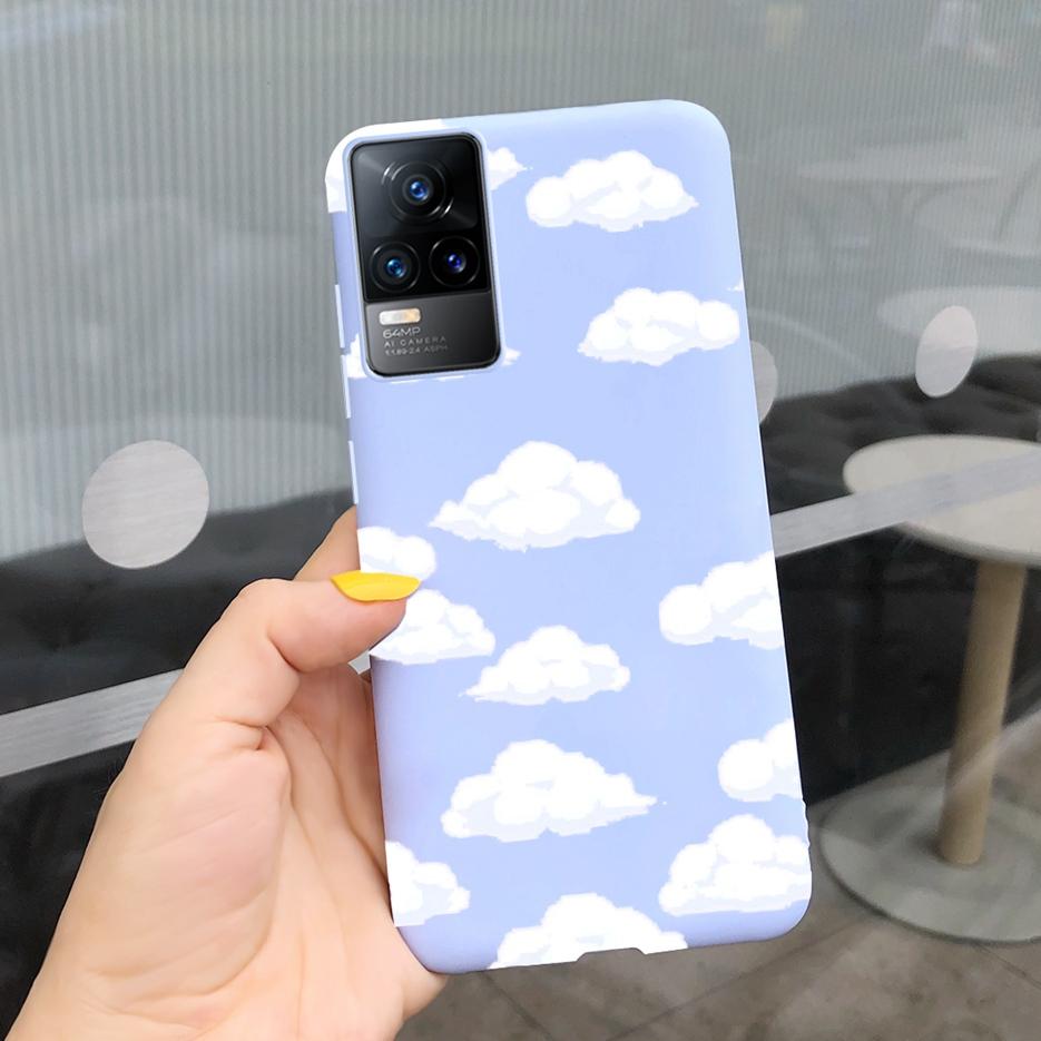 Vivo V21 Kılıfı Vivo V21e Yumuşak Silikon Sevimli Çizgi Film Çiçekli Arka Kapak Telefon Kılıfı Vivo V21 V 21 E İçin Fundas VivoV21 Çantalar Capa