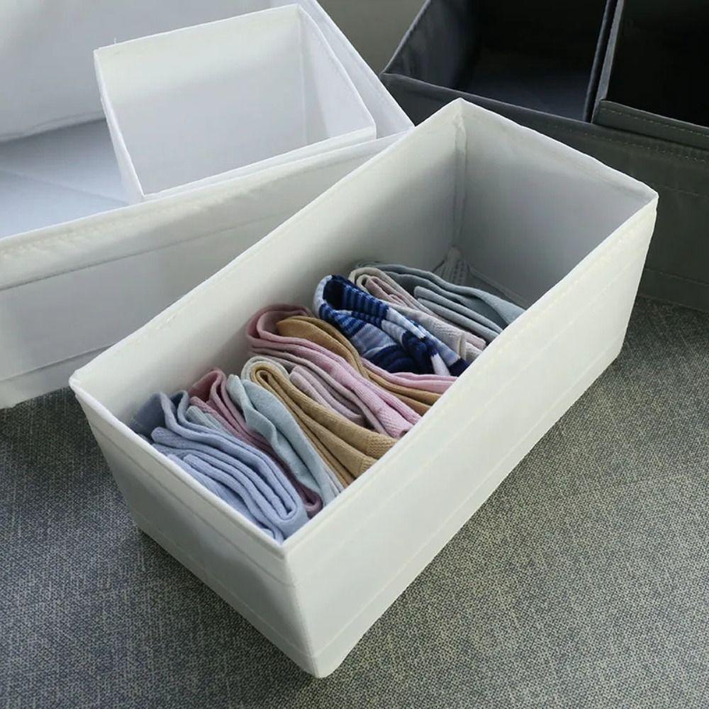 Foldable Closet Organizer Boxes Grey/White/Purple Box Storage Cabinets Closet Organizer  Clothes
