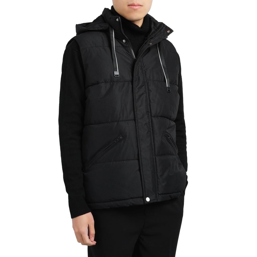Vest Hooded Lightweight Outwear Cold Protection Soft Outer Vest Jacket Winter Clothes Down [FOMANSH] Men's
