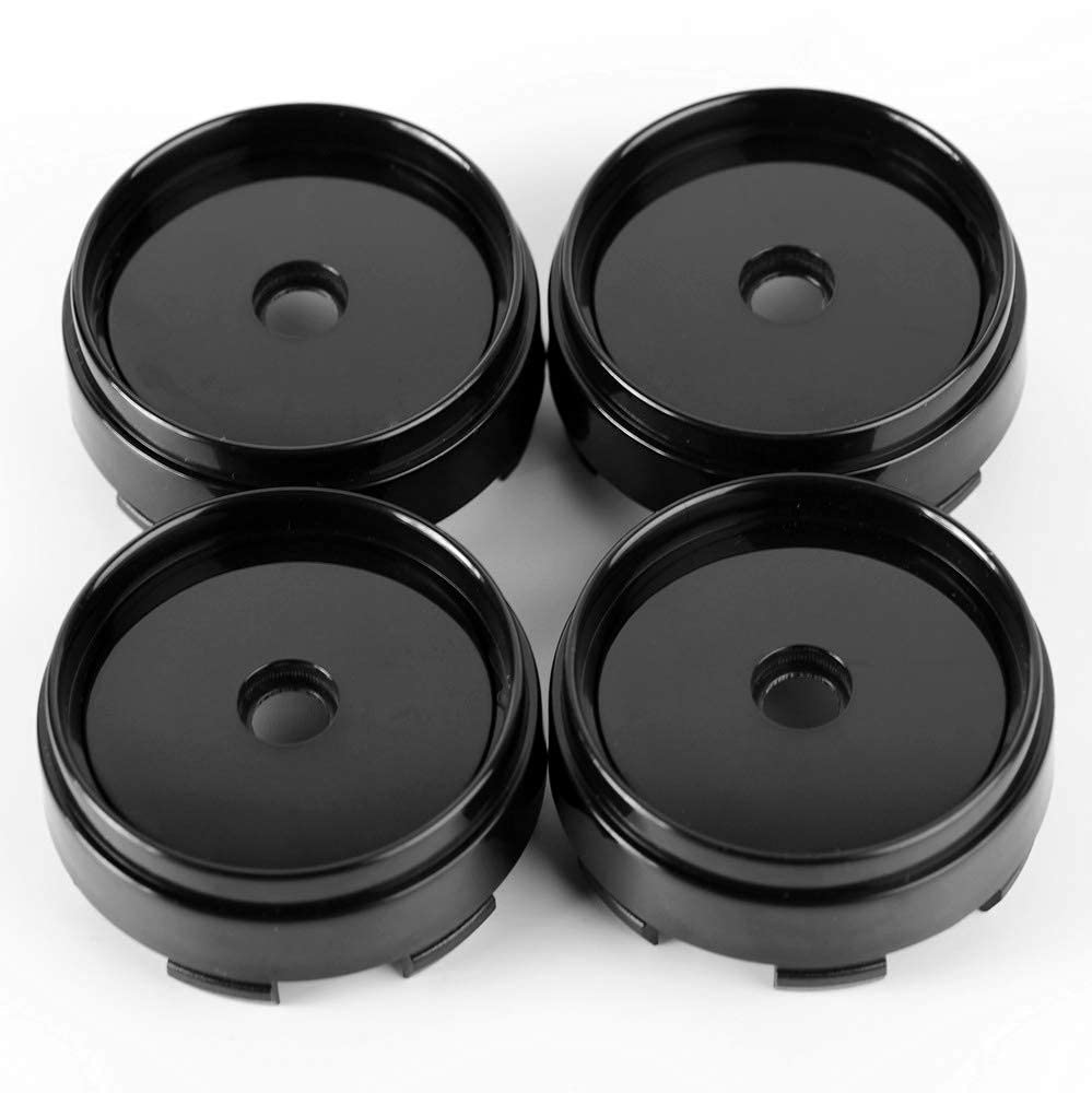 Rhinotuning DIY Wheel Center Caps, Set of 4 (Black, 66.5mm Outer Diameter / 63mm Inner Diameter)