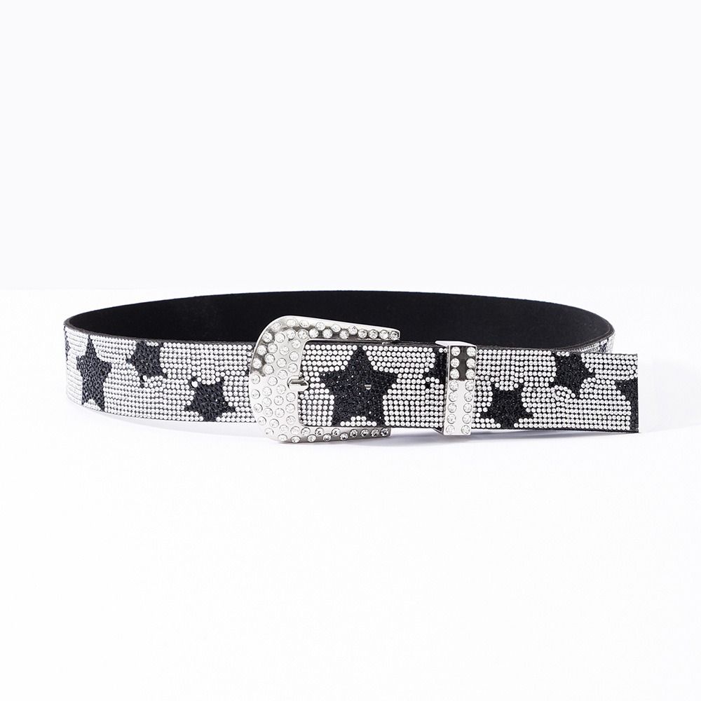 Bling Bling Sparkling Rhinestone Belt Vintage Waist Strap Fashion Trendy Waistband  For Women