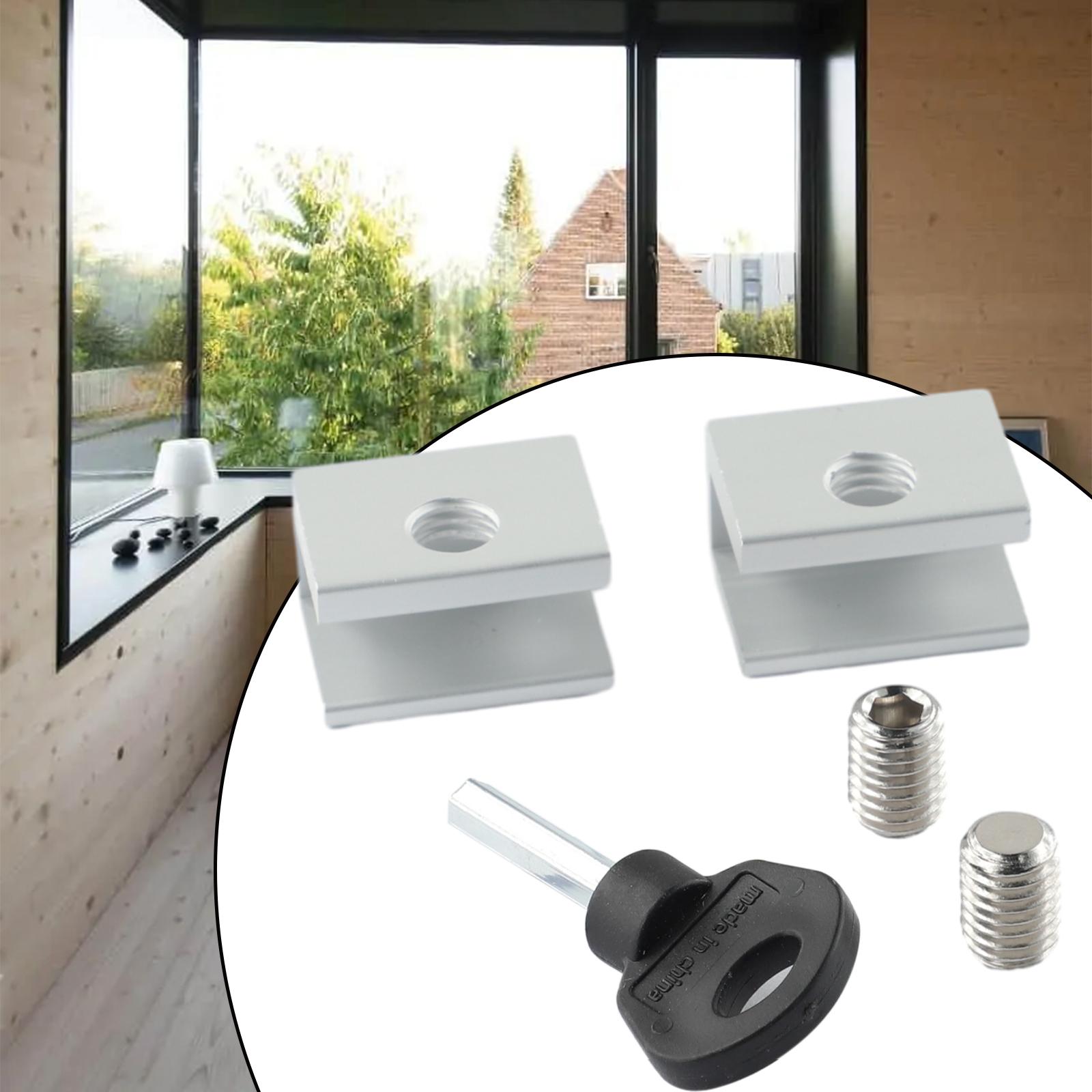 

Стопорный замок регулируемый алюминиевый и защита от домашних животных серебряный