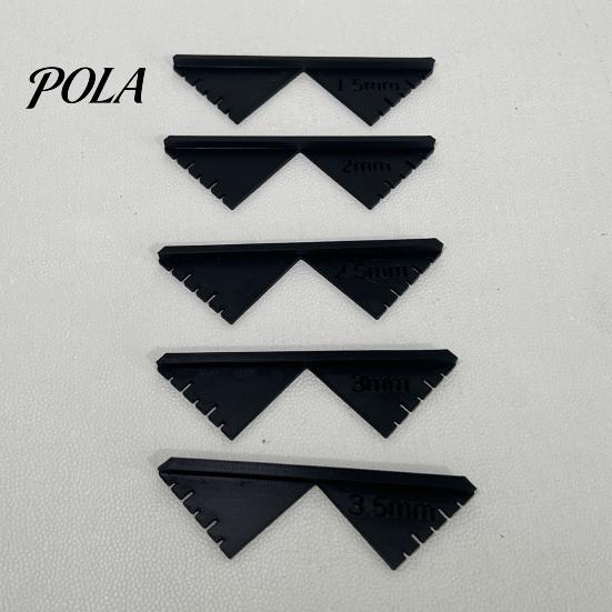 Gabarit de coupe d'angle pour reliure 5 pièces/ensemble Gabarits, Outils de reliure, Outil d'alignement 1,5 mm 2 mm 2,5 mm 3 mm 3,5 mm Règles de mesure en plastique pour la fabrication d'albums