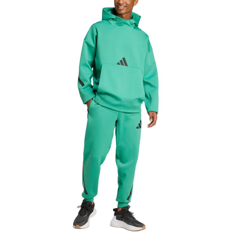 adidas Z.N.E. True Healing Series FW24 Sportswear Logo Uniform Hoodie Men Hoodies Light-Turf-Green JD6440