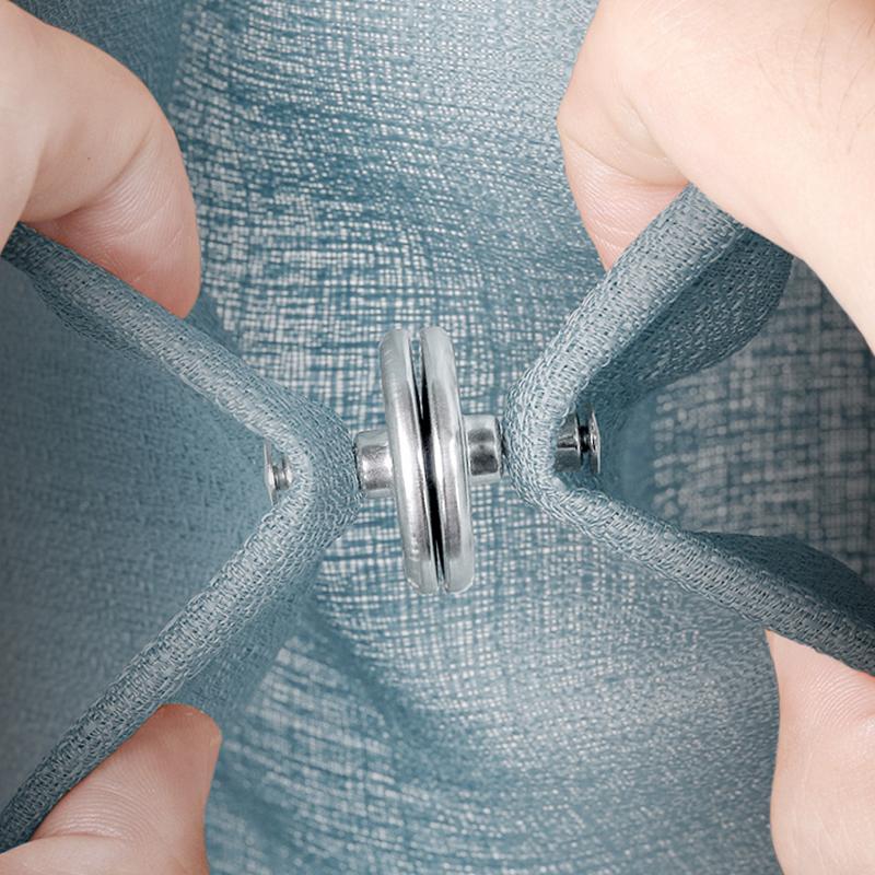 1/10Pairs Magnetic Curtain Button Detachable Window Screen Close Magnet Buckles Prevent Light Ome Office Curtain Closure Clips