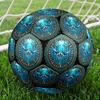 Oceanic Manta Artwork Round Football Size 5 Adult Ball Suitable for Training Matches and Outdoor Team.