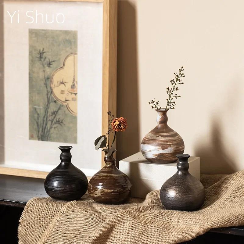 Stoneware Imitating Stone Abstract Desktop Ceramic Ornaments Homestay Pottery Pot Powder Lead Hydroponics Flower Ware Small Vase
