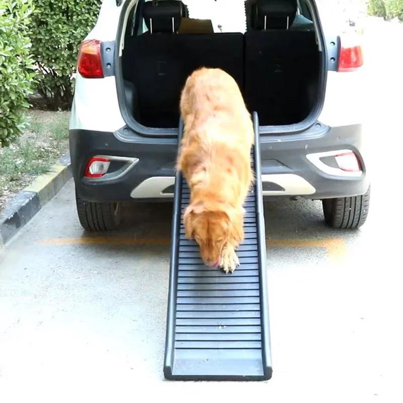 Folding Ladder for Pet, Large Dog Ramp, Car Stairs, Non-Slip Plastic Cat Climbing, Safety Ramps, High Beds, SUV Trucks