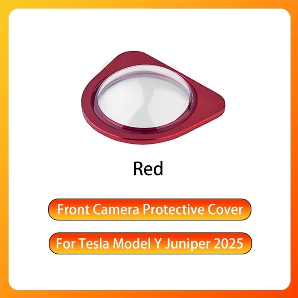 

HD Clear Front Camera Protection Cover Lens Guard for Tesla ModelY/YL/3 Automotive Accessories Red