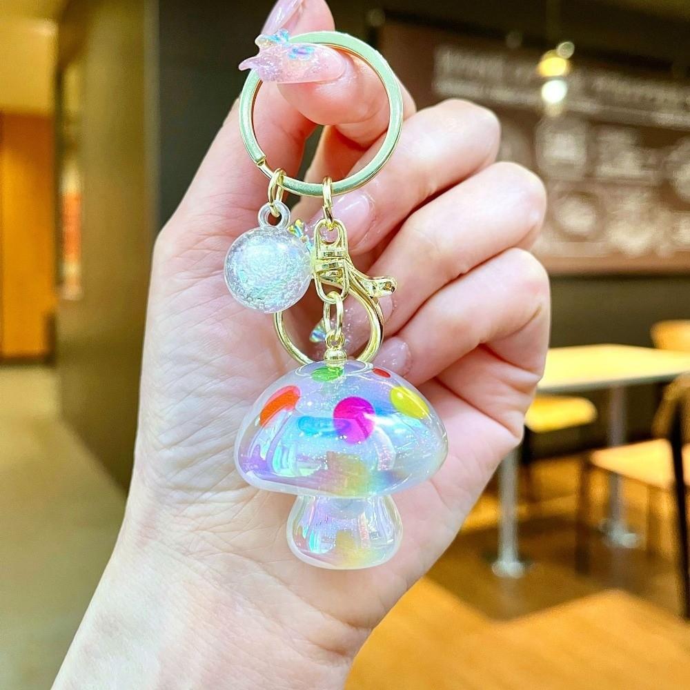 Ornaments Mushroom Keychain Colorful Bag Hanging Pendant Creative Mushroom Pendant Backpack Charm