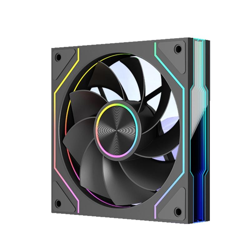 ARGB LED 120mm 5V 3Pin PC Fan with Infinitys Mirror Effect, Quiet High Airflows for CPU Coolers and Case