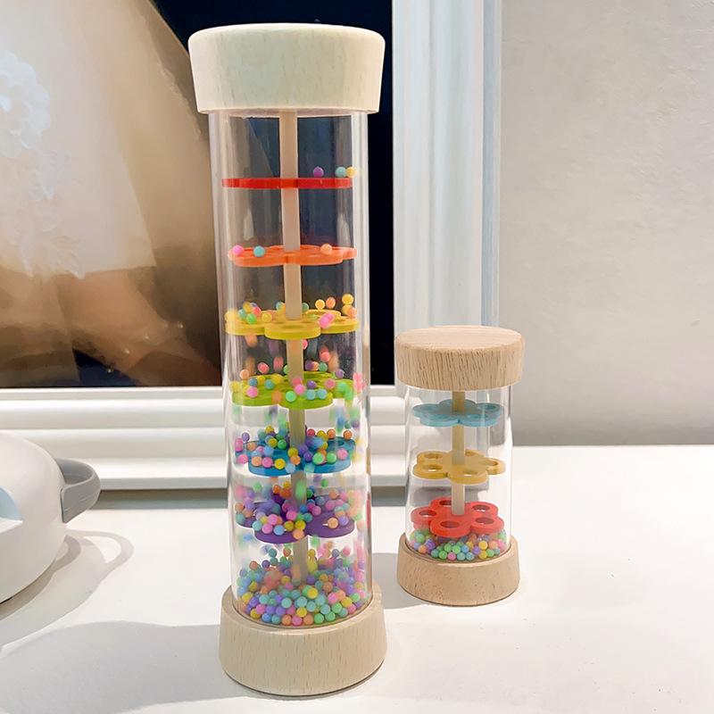 Montessori Wooden Rain Tube: Children's Musical Instrument for Early Education and Hand-Eye Coordination