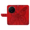 For Honor Magic8 Pro 5G Case Butterfly Pattern PU Leather Folio Flip Phone Cover -  Red