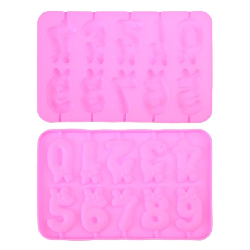 Fun DIY Number Cake Pop Candle Lollipop 0-9 Silicone Molds Set Great for All Occasions DIY Gifts