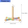 Funny Perches Toy with Rotating Ball Wooden Parrots Ferris Wheel Toy with Perches Windmills Toy For Parakeets Cockatoos