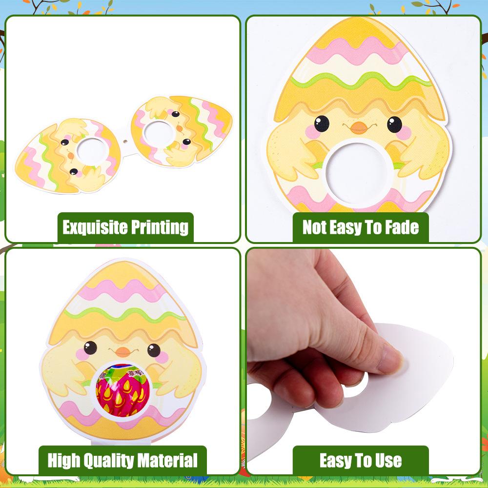 New, Easter Themed, Cartoon Chicken, Double-sided Lollipop Card Insertion, Candy Decoration Supplies, Party Supplies, Holiday Decorations