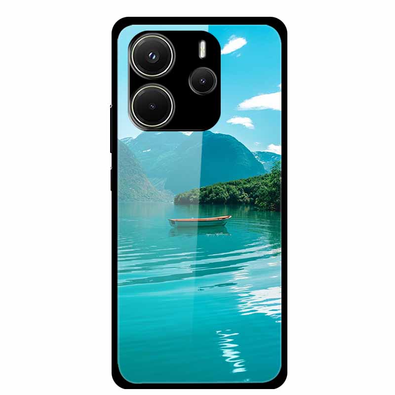 For Redmi Note 14 4G Phone Case Note14 Coque Hard Tempered Glass Back Cover For Xiaomi Redmi Note 14 5G Case Shell Soft Bumper