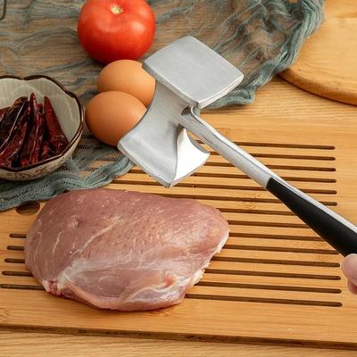 Lös Köttklubba Dubbelsidig Rutig Nötköttsmörnare Rostfritt Stål Lösa Mörningsverktyg Bärbar Köttbankare Köksredskap