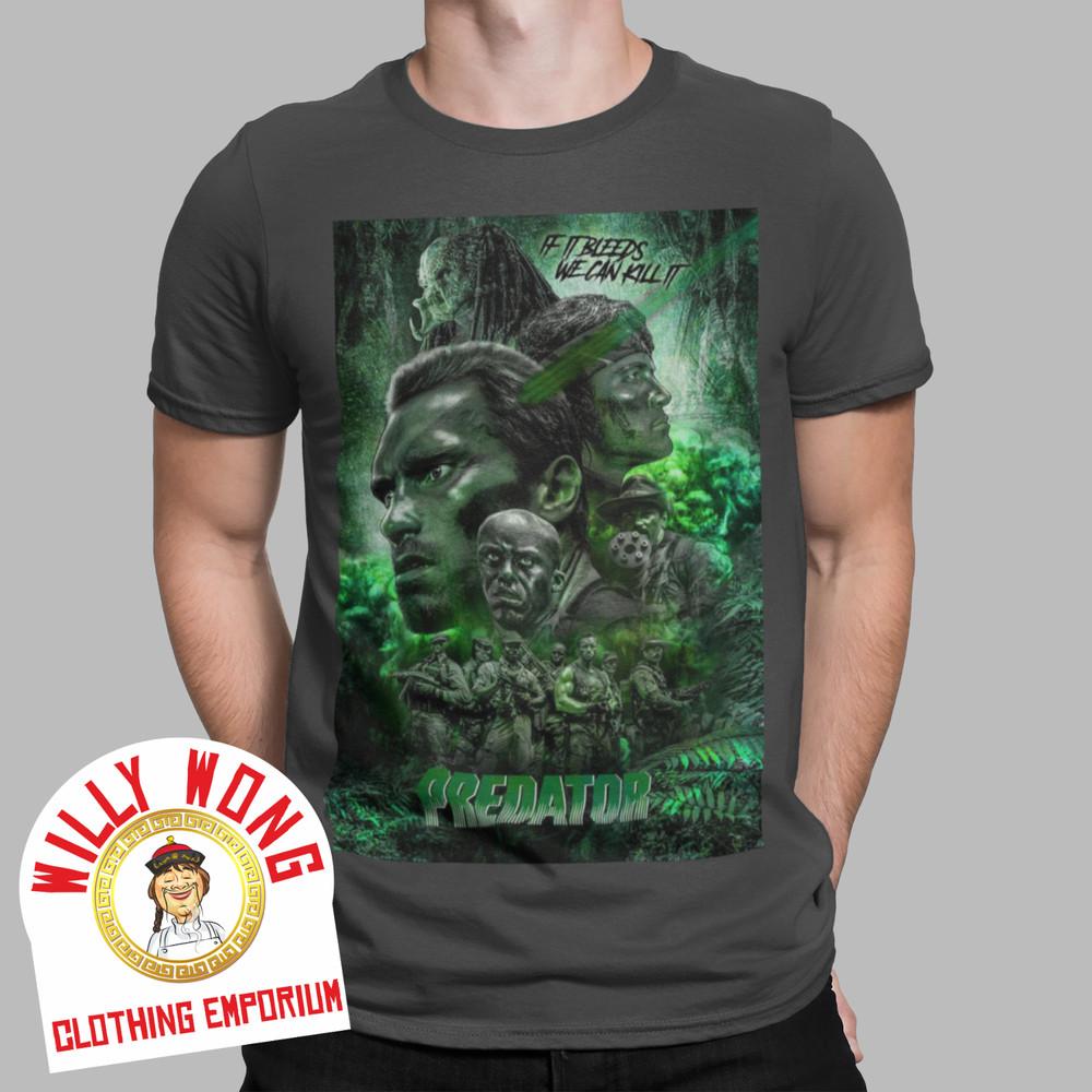 

Predator T-Shirt Retro Arnie Movie Alien Action 80s Action Space SCIFI Jungle Unisex T-Shirt S