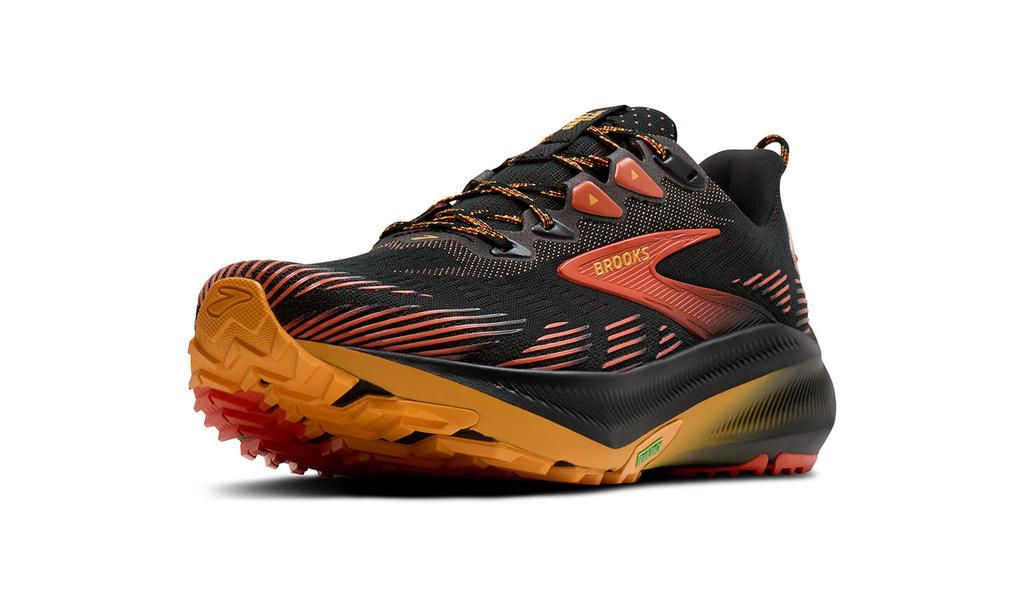 Brooks Ghost Trail sneakers breathable upper Black/Red/Orange