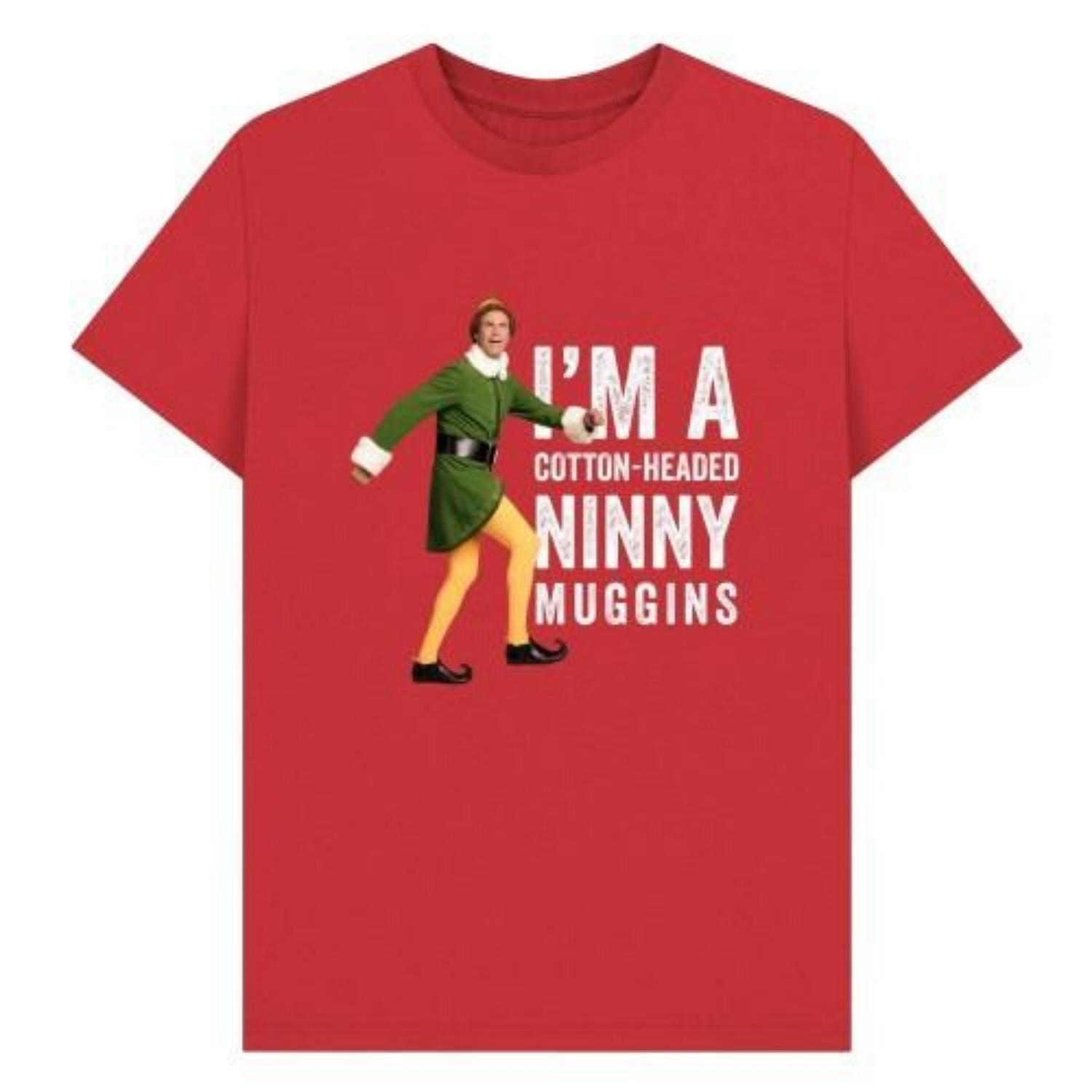 Elf Unisex Adult Ninny Muggins Graphic T-Shirt XXXXL