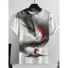 Japanische Ukiyo-e Grafik T-Shirts für Herren Modetrend Kurzarm 3D-Druck Sommer T-Shirts Cool Streetwear Harajuku Tees