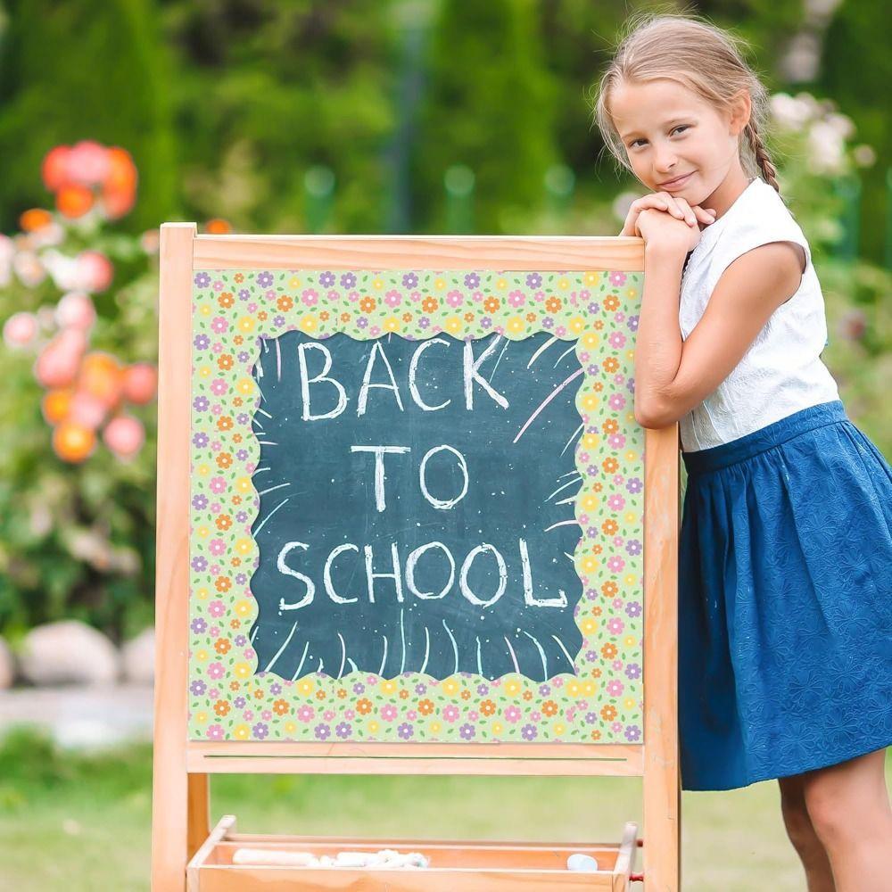 Flower Poster Border Stickers  for Classroom Bulletin Board Home Party