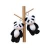 Cute Little Panda Plush Keychain Cartoon Stuffed Animal Doll Plush Toys Keyring Backpack Pendant Hanging Decoration Gifts