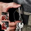 Pocket Clip Waist Belt  Car Key Ring Titanium Alloy EDC Keychain Carabiner Hook Clip Hanging Buckle Outdoor Home EDC Tools
