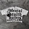 New Short Sleeve MENTAL Cotton T-Shirt Fashion Crew Neck Versatile Top